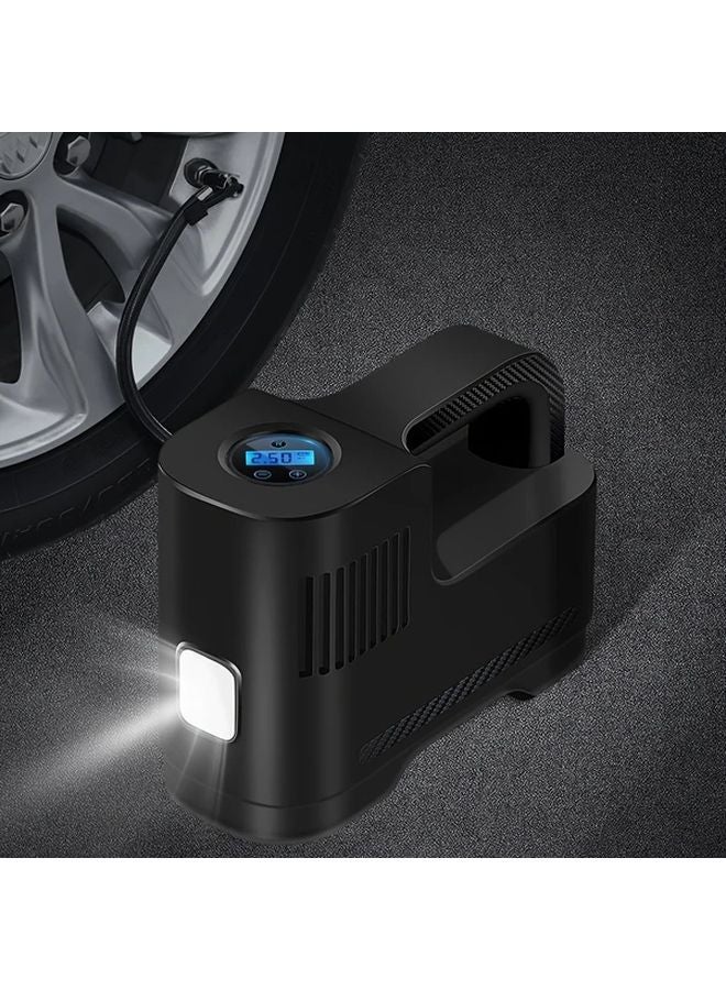 Wired Portable Air Compressor Pump For Car Motorcycle Tires LED Lights - Image 5
